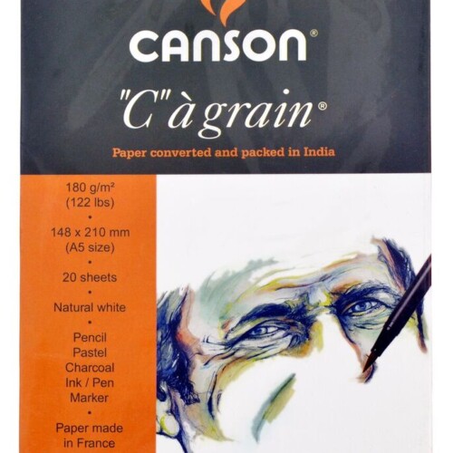 Canson C A' Grain 180 Gsm A5 Pack Of 20 Fine Grain Sheets-0