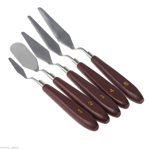 Asint Painting Knifes Of Various Size & Shapes Set Of 5-0