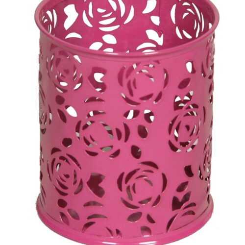 Asint Round Metal Pen Stand ( Rose )-0