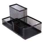 Asint Metal Mesh 3 Compartment Desk Organizer-0