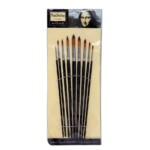 Bomega Round Artist Paint Brush Set Of 9-0