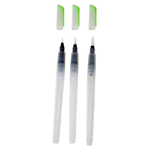 Asint 3 Sizes Water Brush Pen For Watercolor Calligraphy Drawing Tool Marker-0