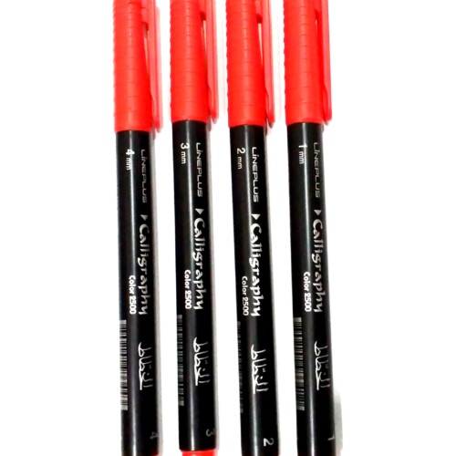 Lineplus Calligraphy Pen Set Of 4 ( Red )-0