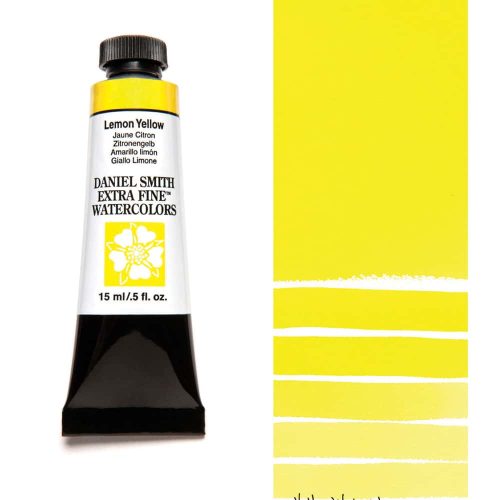 Daniel Smith Watercolors Lemon Yellow 5ml Tube swatch