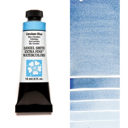 Daniel Smith Watercolors Cerulean Blue 5ml Tube swatch