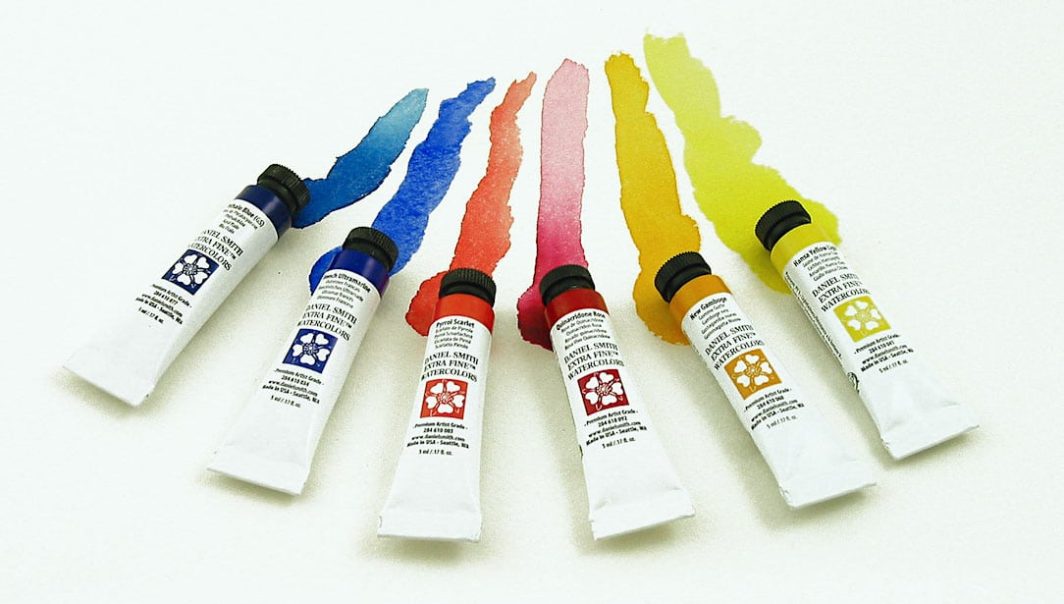 Daniel Smith Essentials Introductory Watercolor Set of 6 tubes swatch