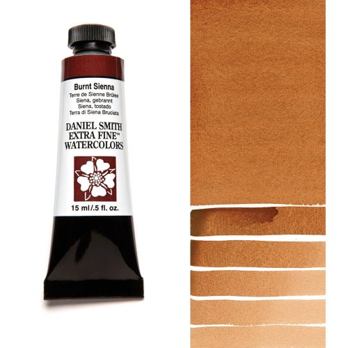Daniel Smith Watercolor Burnt Umber 15ml Tube swatch