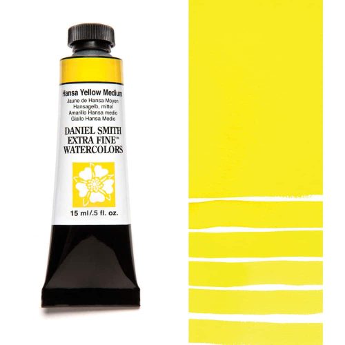Daniel Smith Watercolor Hansa Yellow Medium 15ml Tube swatch
