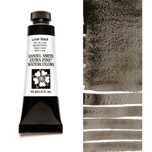 Daniel Smith Watercolor Lunar Black 15ml Tube swatch