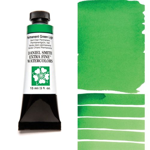 Daniel Smith Watercolor Permanent Green Light 15ml Tube swatch
