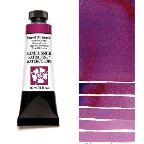 Daniel smith Watercolor Rose of Ultramarine 15ml Tube swatch