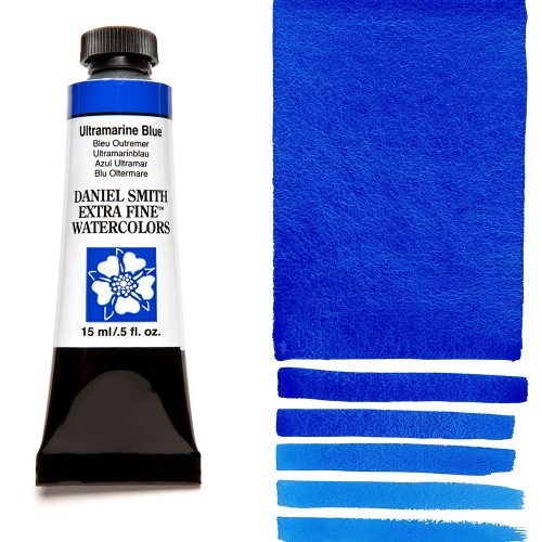 Daniel Smith Watercolors Ultramarine Blue 5ml Tube swatch