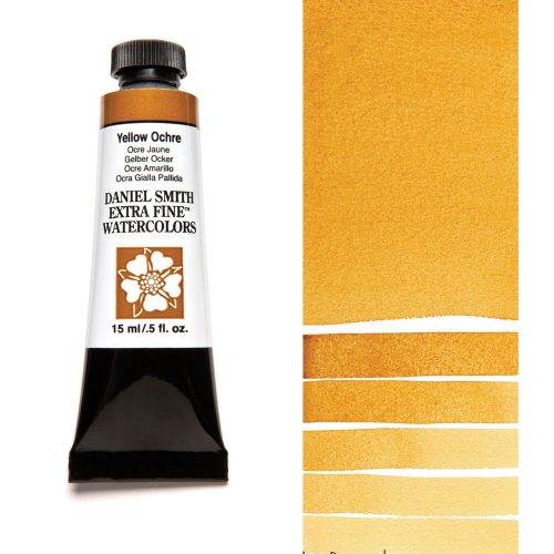 Daniel Smith Watercolor Yellow Ochre 15ml Tube swatch