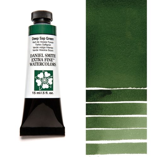 Daniel Smith Watercolor Deep Sap Green15ml Tube swatch