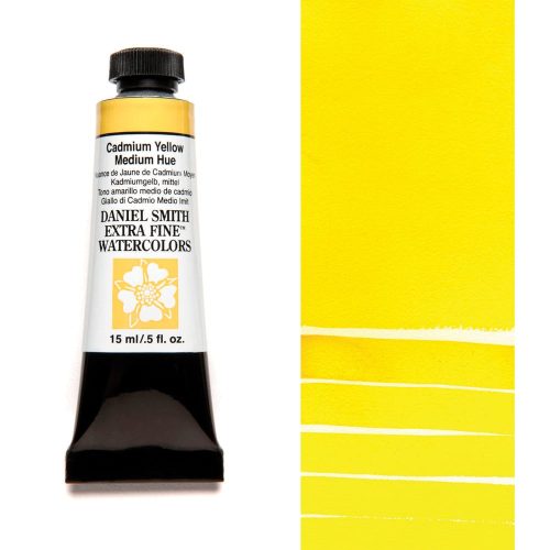 Daniel Smith Watercolor Cadmium Yellow Medium Hue 15ml Tube swatch