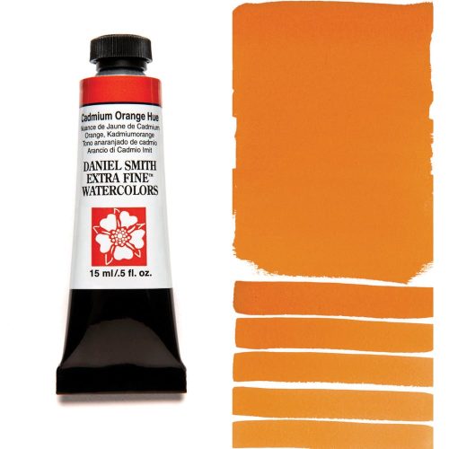Daniel Smith Watercolor Cadmium Orange Hue 15ml Tube swatch