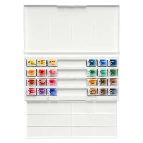 White Nights Watercolors Set of 24 pans in Palette box -0