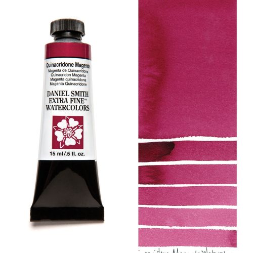 Daniel Smith Watercolor Quinacridone Magenta 15ml Tube swatch