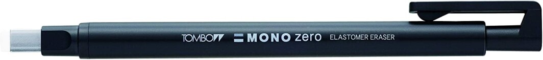 Tombow Holder Eraser, Mono Zero S FINE FLAT Shape Black (EH-KUS11)-0