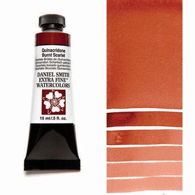 DANIEL SMITH Extra Fine Watercolor Quinacridone Burnt Scarlet 15ml Tube-0