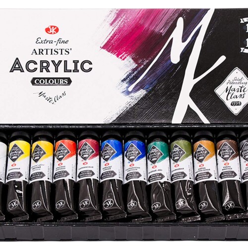 White Nights Extra-fine Artists' Acrylic Colors - 12 x 18 ml - Master Class - Nevskaya Palitra - Premium Quality Paints from Russia-0