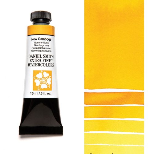 Daniel Smith Watercolor New Gamboge 15ml Tube swatch