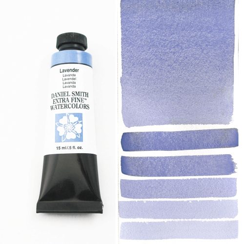 DANIEL SMITH Watercolor Lavender 15ml Tube swatch