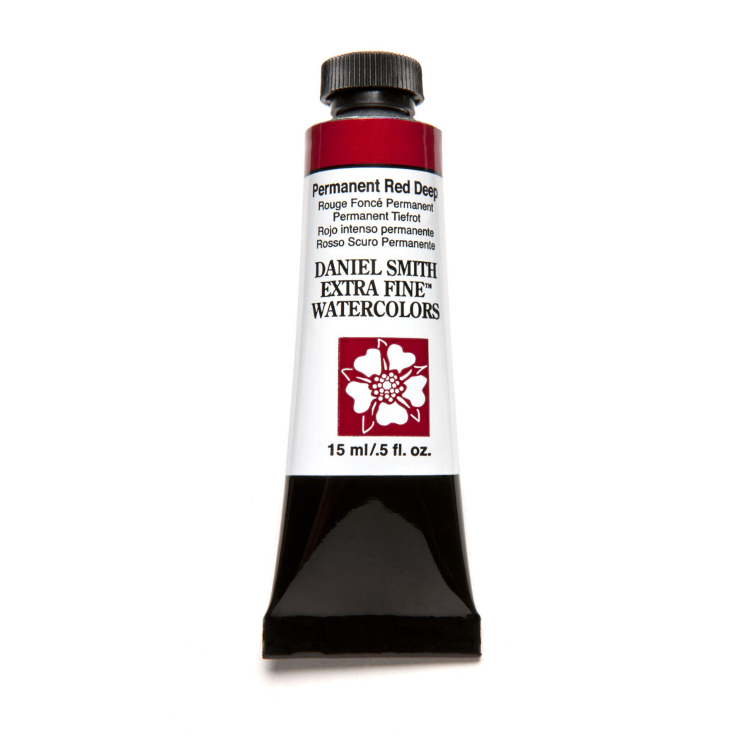 DANIEL SMITH Extra Fine Watercolor 15ml Paint Tube, Permanent Red Deep-0