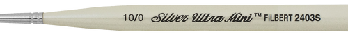 Silver Brush 2403S-10/0 Ultra Mini Filbert Brush Sizes:10/0-0