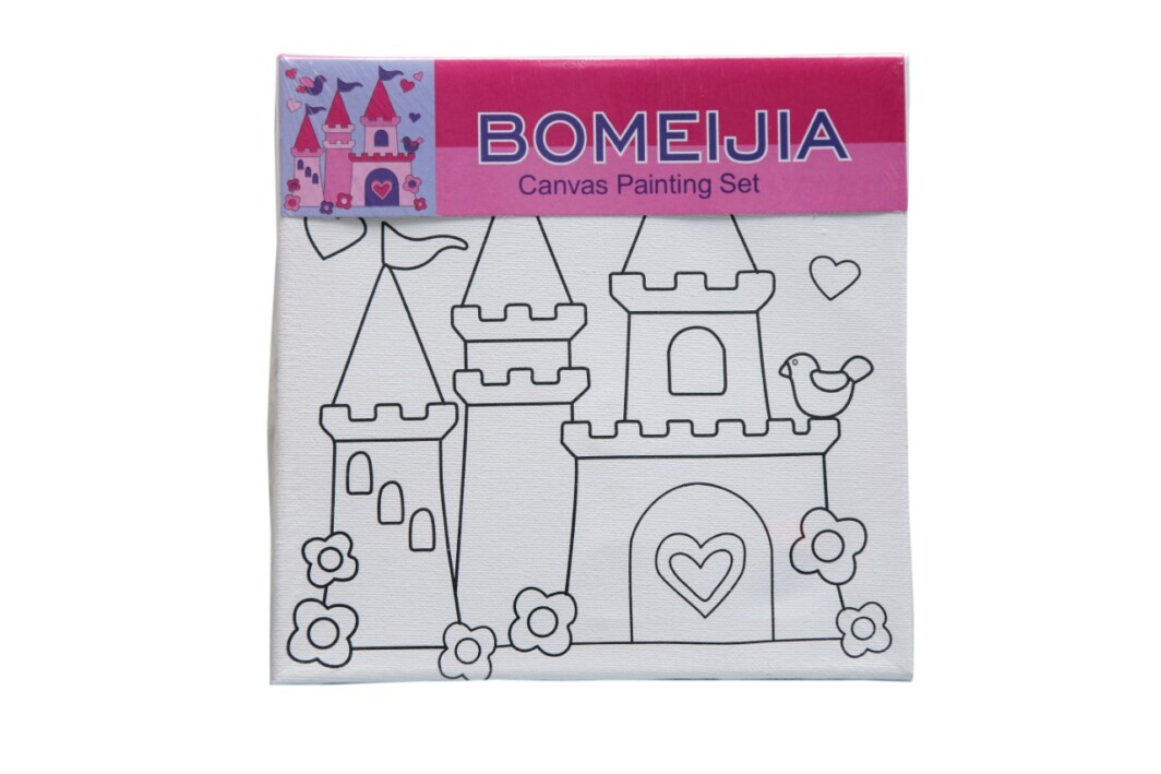 Bomega 2 Design printed canvas to paint Kids Digital Painting stretched Canvas Pack of 2-3467