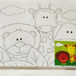 Bomega 2 Design printed canvas to paint Kids Digital Painting stretched Canvas Pack of 2-0