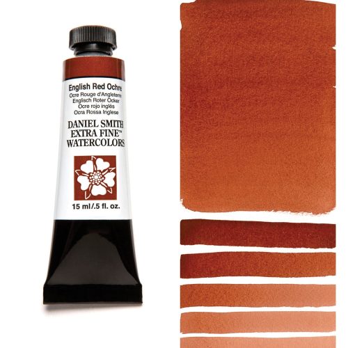 DANIEL SMITH Watercolor English Red Ochre 15ml Tube swatch