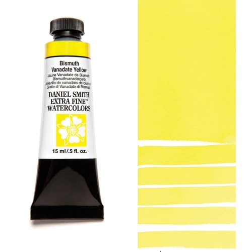 Daniel Smith Watercolor Bismuth Vanadate Yellow 15ml Tube swatch