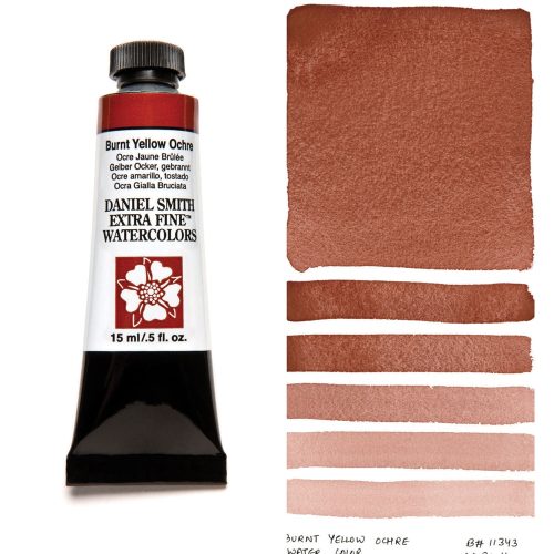 Daniel Smith Watercolor Burnt Yellow Ochre 15ml Tube swatch