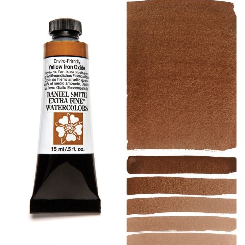 Daniel Smith Watercolor Enviro-friendly Yellow Iron Oxide 15ml Tube swatch