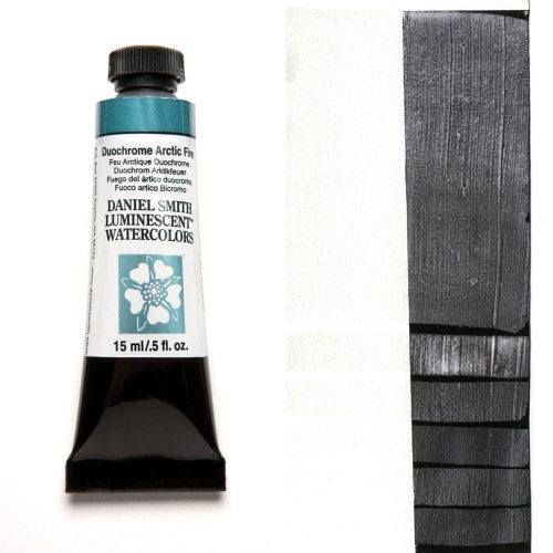 Daniel Smith Watercolor Duochrome Arctic Fire 15ml Tube swatch