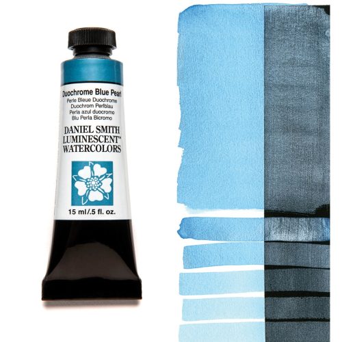 Daniel Smith Watercolor Duochrome Blue Pearl 15ml Tube swatch