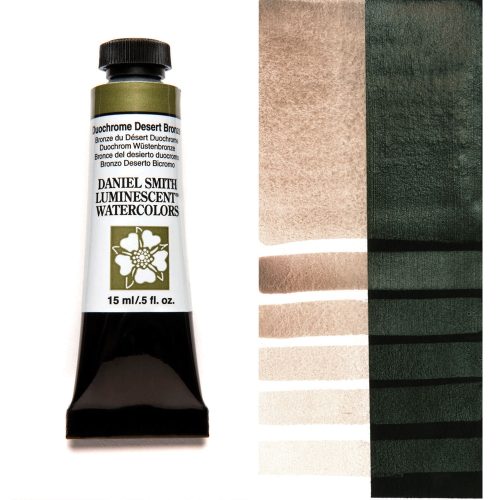 Daniel Smith Watercolor Duochrome Desert Bronze 15ml Tube swatch
