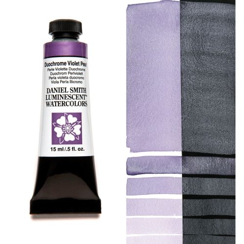 Daniel Smith Watercolor Duochrome Violet Pearl 15ml Tube swatch
