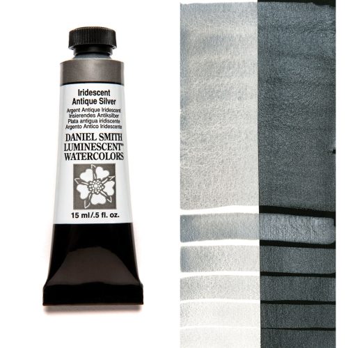Daniel Smith Watercolor Iridescent Antique Silver 15ml Tube swatch