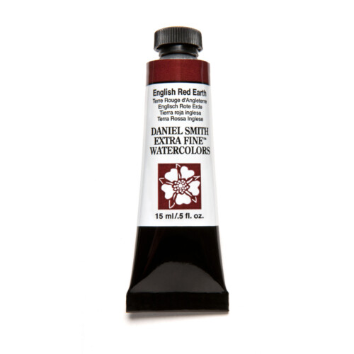 Daniel Smith Extra Fine Watercolor 15ml Paint Tube, English Red Earth-0
