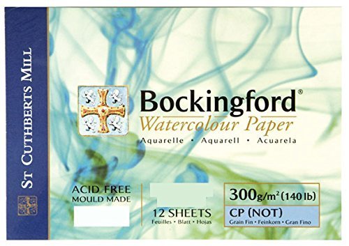 Bockingford Watercolour Paper Pad 360mm x 260mm 300gsm 12 Sheets CP NOT-0
