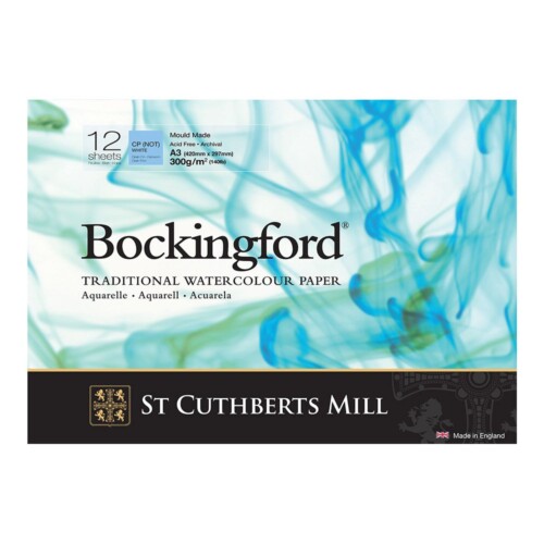 Bockingford Watercolour Paper Pad 420mm x 297mm A3 300gsm 12 Sheets CP NOT-0