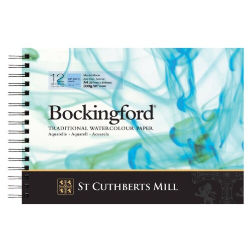 Bockingford Watercolour Paper Spiral Pad 297 X 210 mm 300gsm A4 (CP NOT)-0