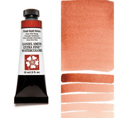 Daniel Smith Extra Fine Watercolor 15ml Paint Tube, Fired Gold Ochre-0