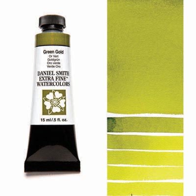 Daniel Smith Extra Fine Watercolor 15ml Paint Tube, Green Gold-0