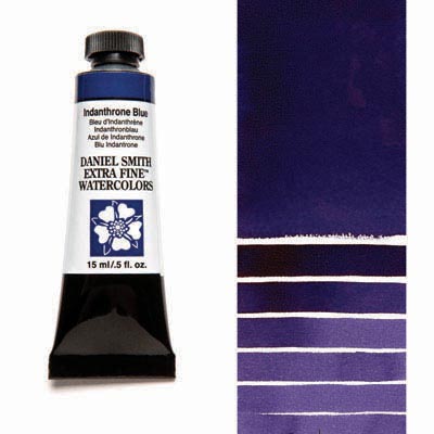 Daniel Smith Extra Fine Watercolor 15ml Paint Tube, Indanthrone Blue-0
