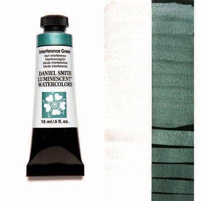 Daniel Smith Extra Fine Watercolor 15ml Paint Tube, Interference Green-0