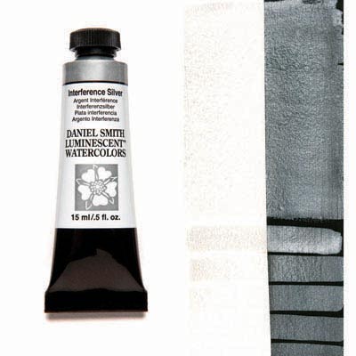 Daniel Smith Extra Fine Watercolor 15ml Paint Tube, Interference Silver-0