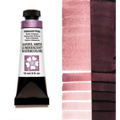 Daniel Smith Extra Fine Watercolor 15ml Paint Tube, Iridescent Ruby-0